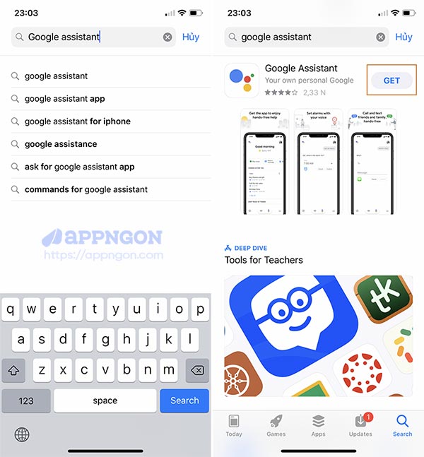 Cách tải Google Assistant Tiếng Việt trên iPhone, iPad