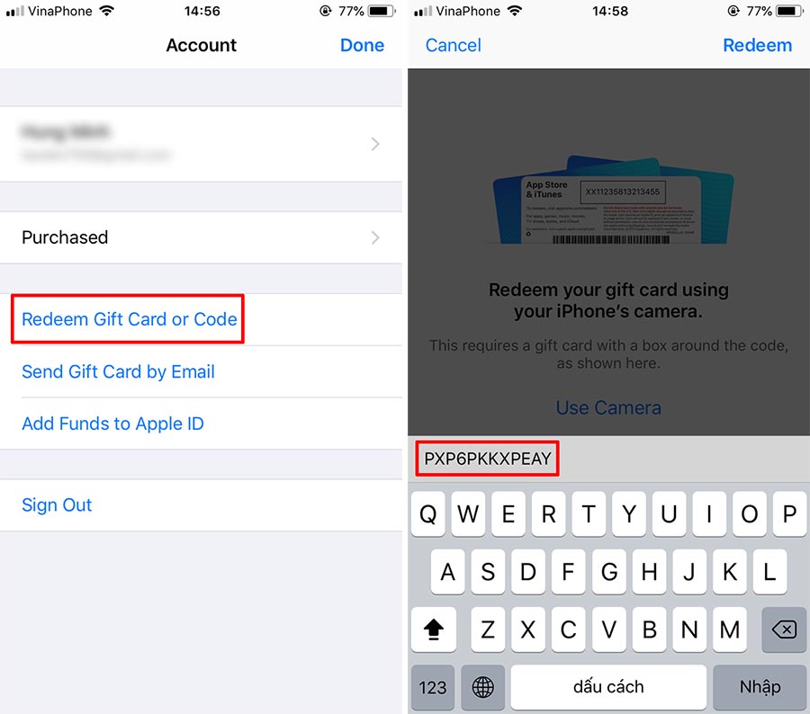 Cách Redeem Code Apple Music