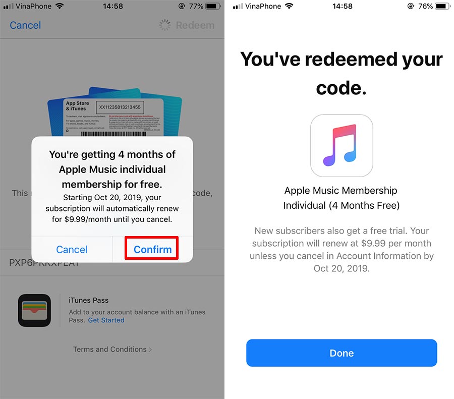 Đổi code Apple Music 4 tháng miễn phí