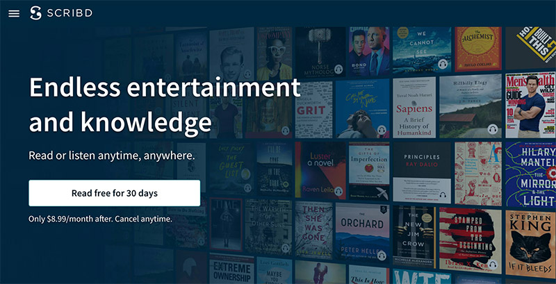 Cách dùng thử Scribd 30 ngày