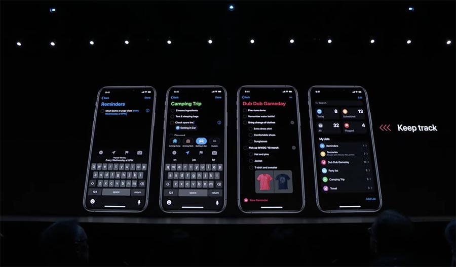 Reminders trên iOS 13