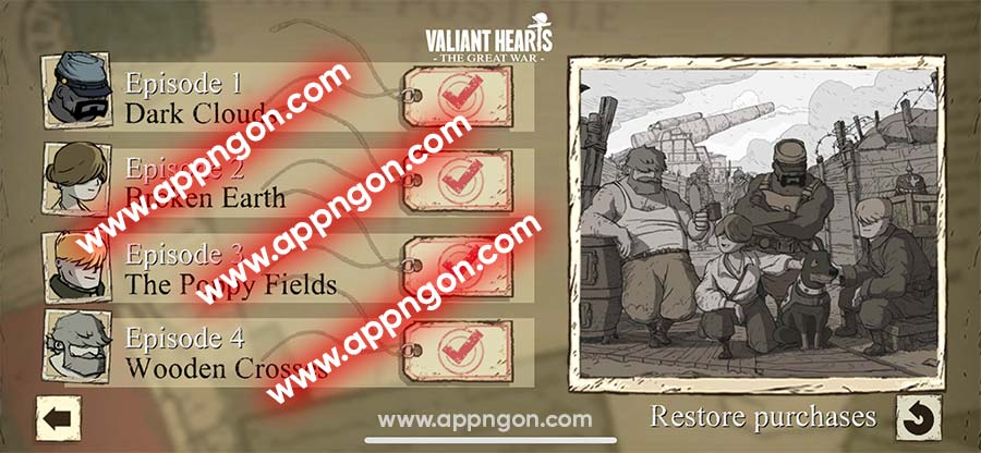 Valiant Hearts Full in-app cho iOS