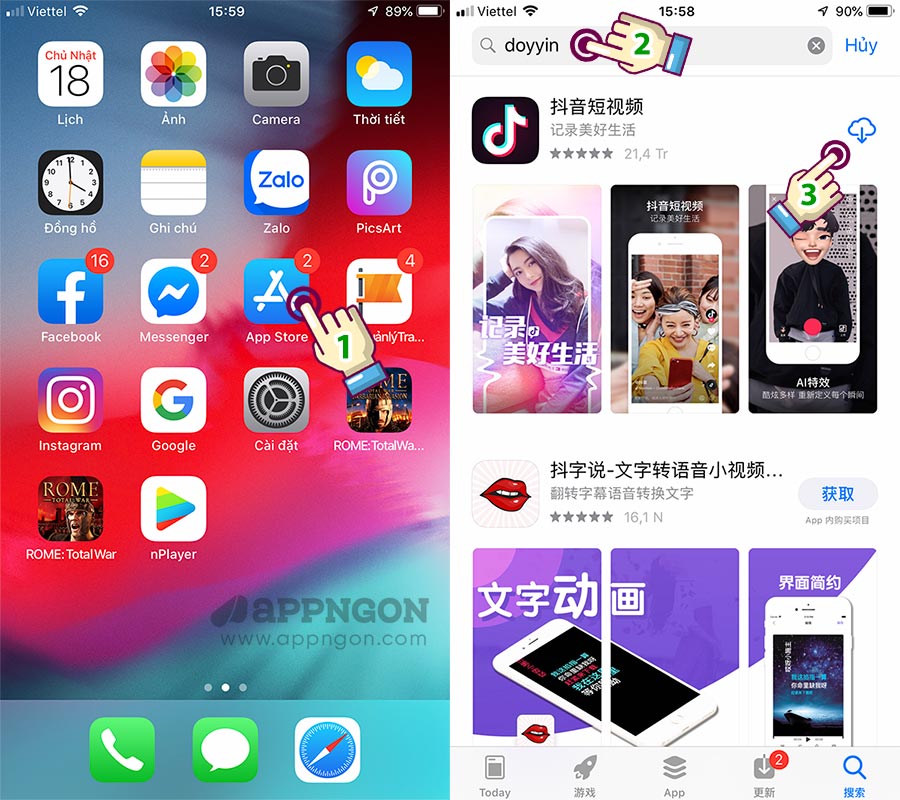 Hướng dẫn tải TikTok Trung Quốc trên iPhone/iPad