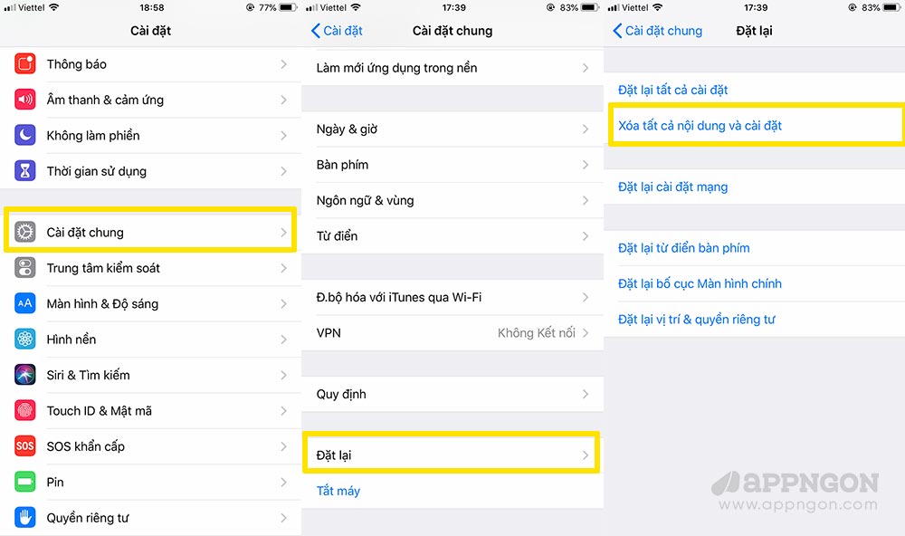 Khôi phục lại thiết bị iPhone