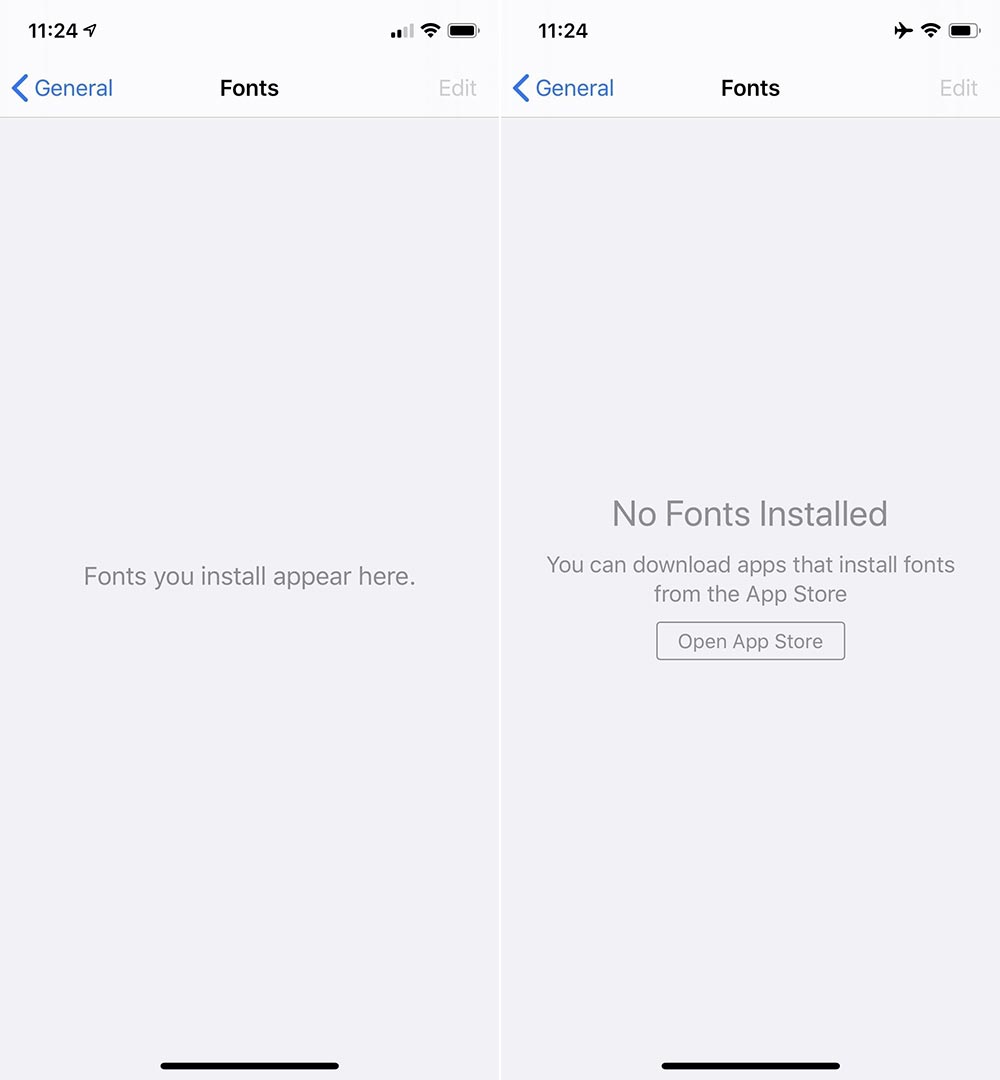 Cài đặt phông chữ