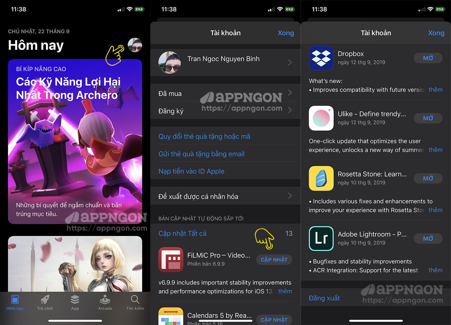 Cập nhật ứng dụng trên iOS 13?