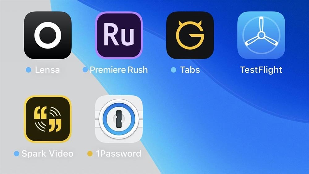 Ứng dụng Beta có Dấu chấm màu vàng