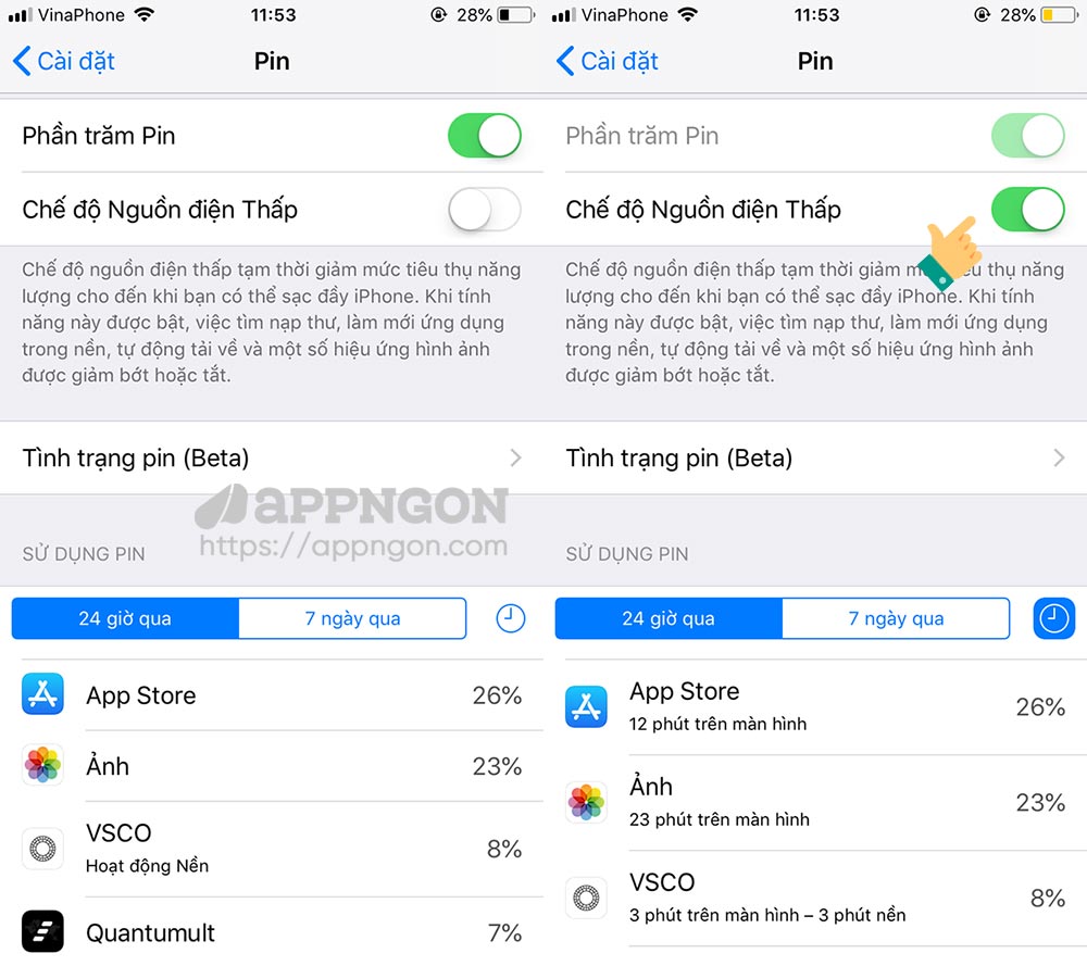 Chế độ Nguồn điện Thấp