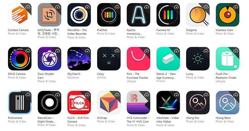 Nhiều app chụp ảnh cho iPhone