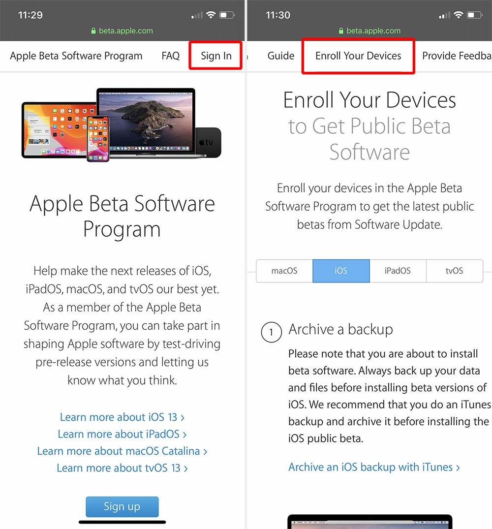 Hướng dẫn cài đặt iOS Public Beta