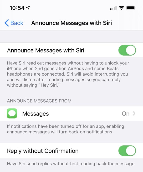 Thông báo tin nhắn với Siri trên iOS 13.2 beta 1