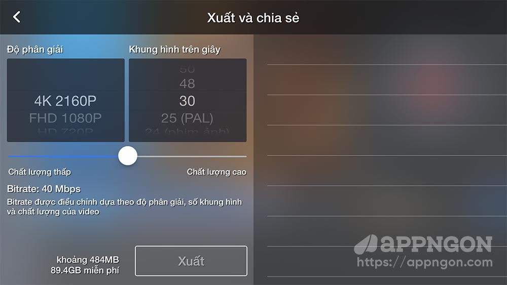 Xuất video và chia sẻ