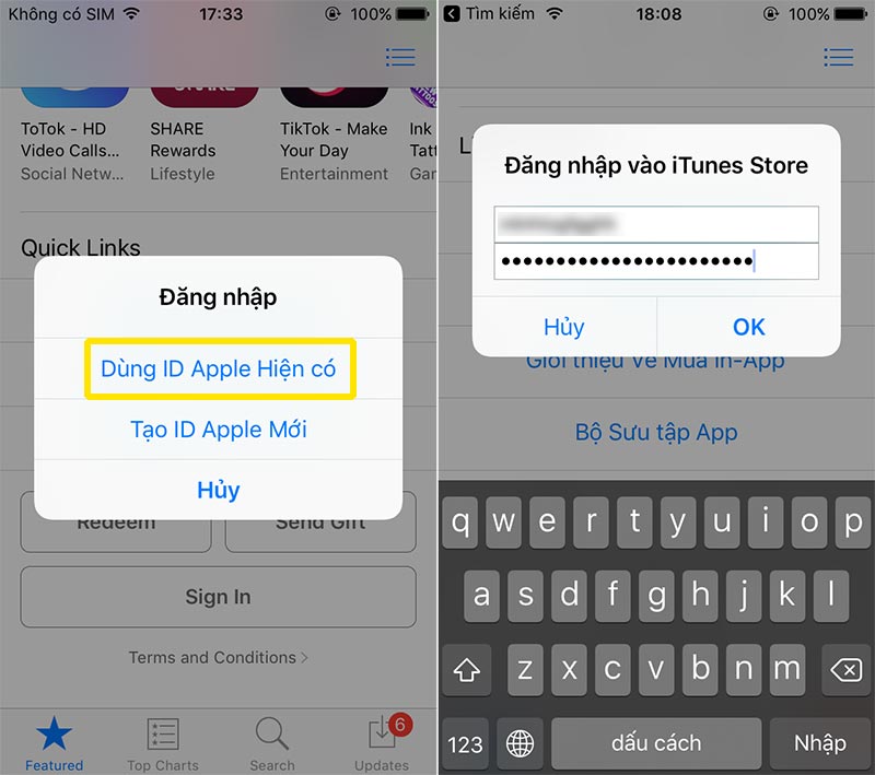 Đăng nhập tài khoản ID Apple