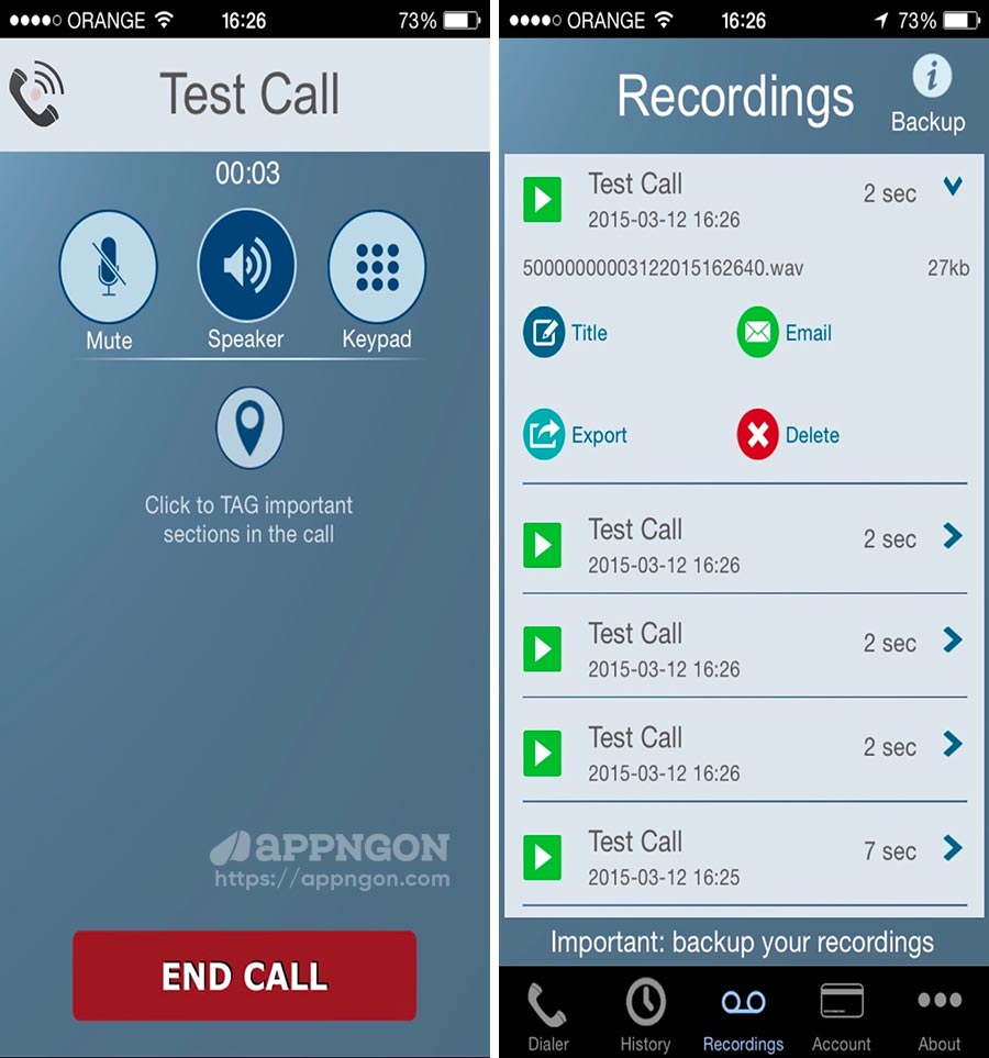 Call Recorder - IntCall
