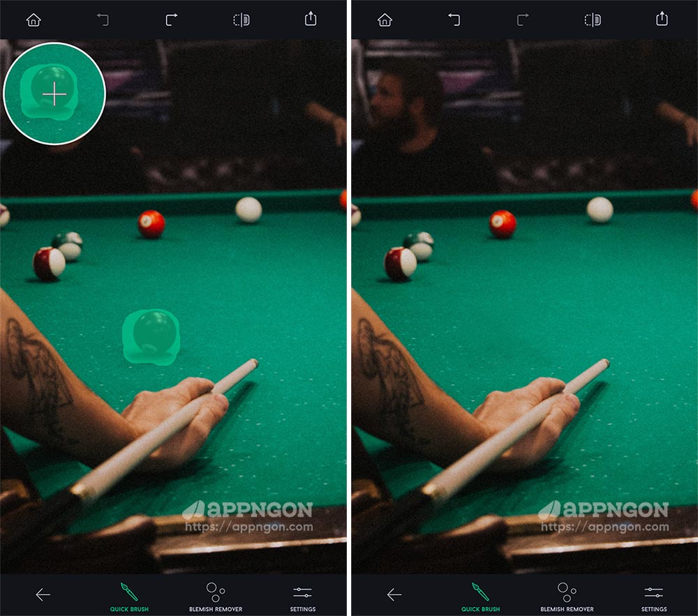 Công cụ Quick Repair trong TouchRetouch