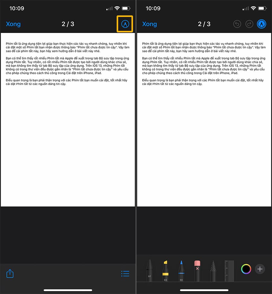 Chú thích PDF trên iOS và iPadOS