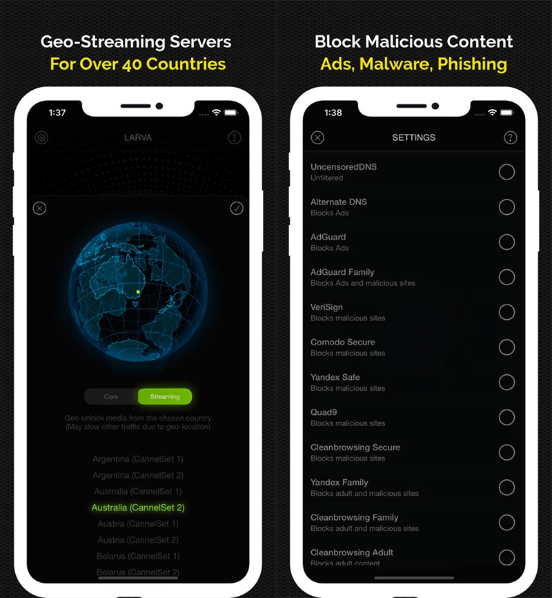 Larva VPN - Hide your IP