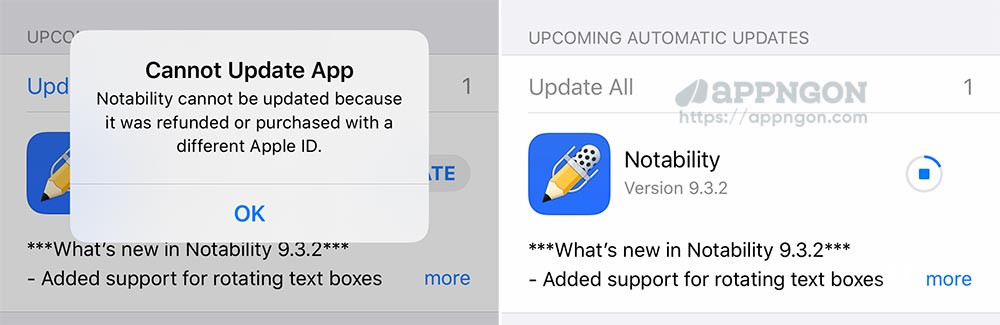 Hướng dẫn sửa lỗi Cannot Update App - Lỗi khi cập nhật ứng dụng - App Cannot Be Updated Because It Was Refunded