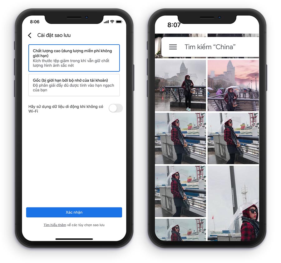 Sử dụng Google Photos để sao lưu hình ảnh