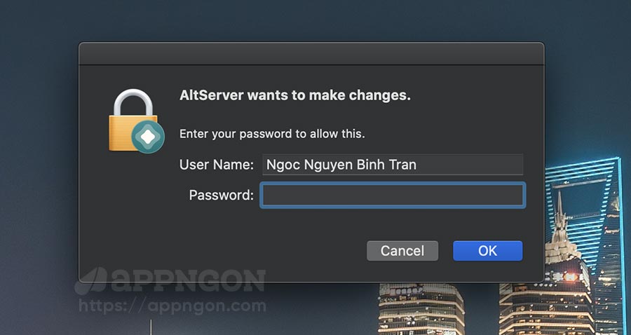 Nhập mật khẩu máy tính