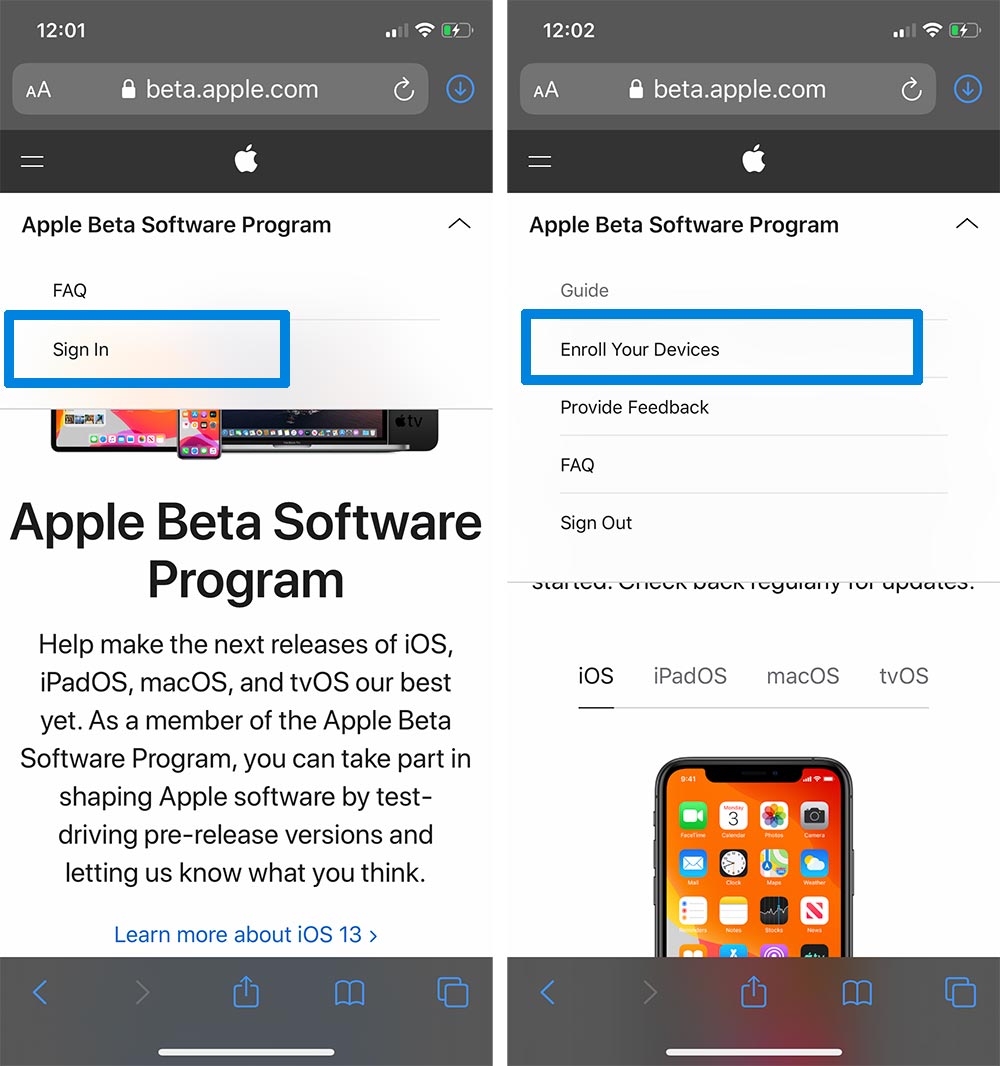 Cách cài đặt iOS 13.5 Beta