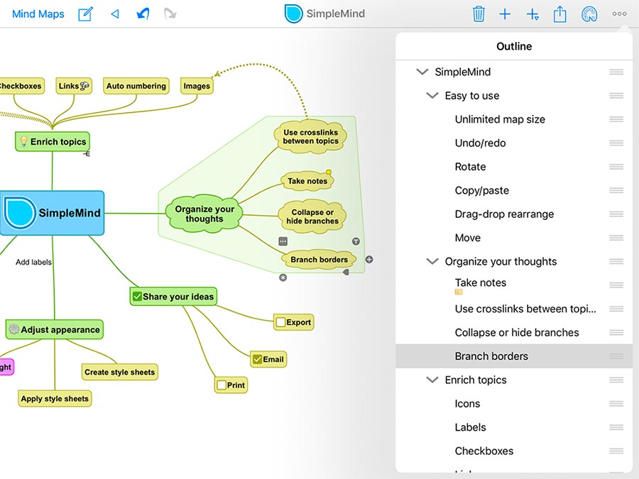 SimpleMind Pro+ Mind Mapping cho iOS