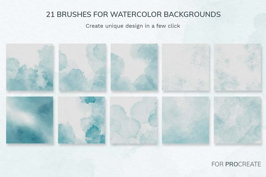 Watercolor brushes cho Procreate