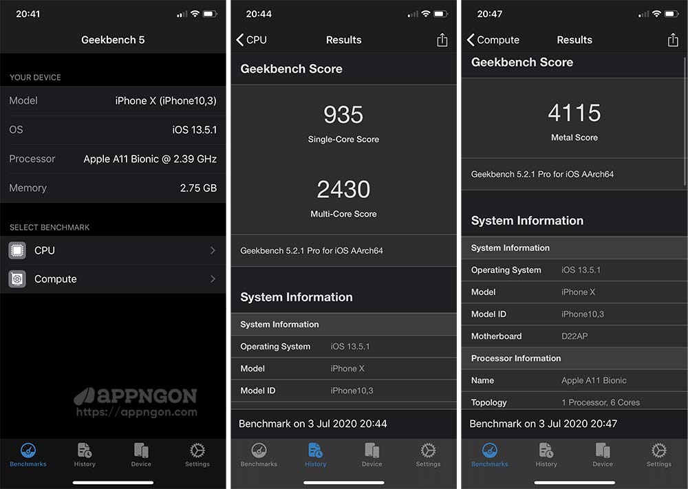 Geekbench 5 Pro cho iOS