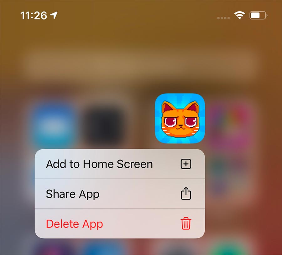 Xóa ứng dụng khỏi App Library