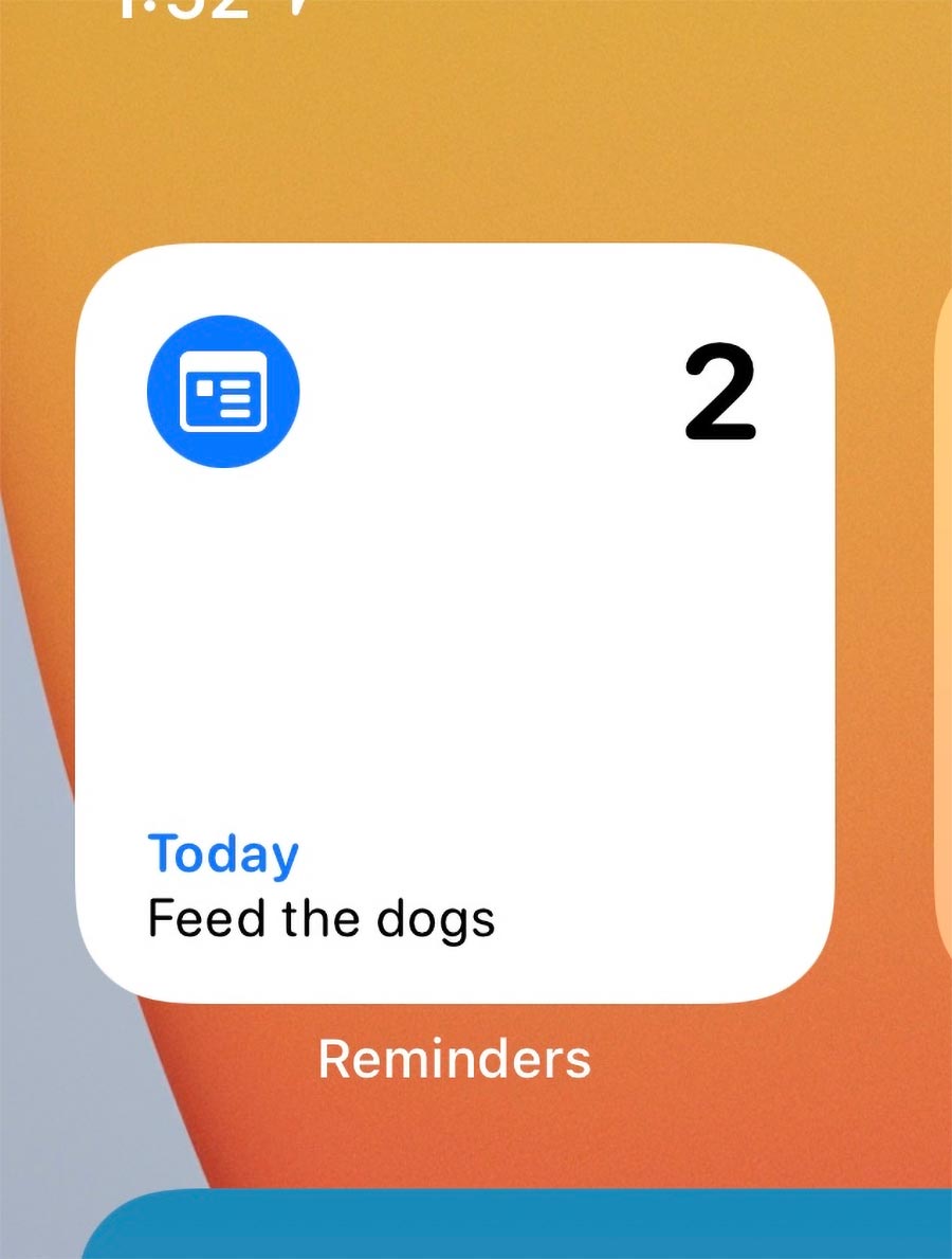 Cải thiện widget Reminders