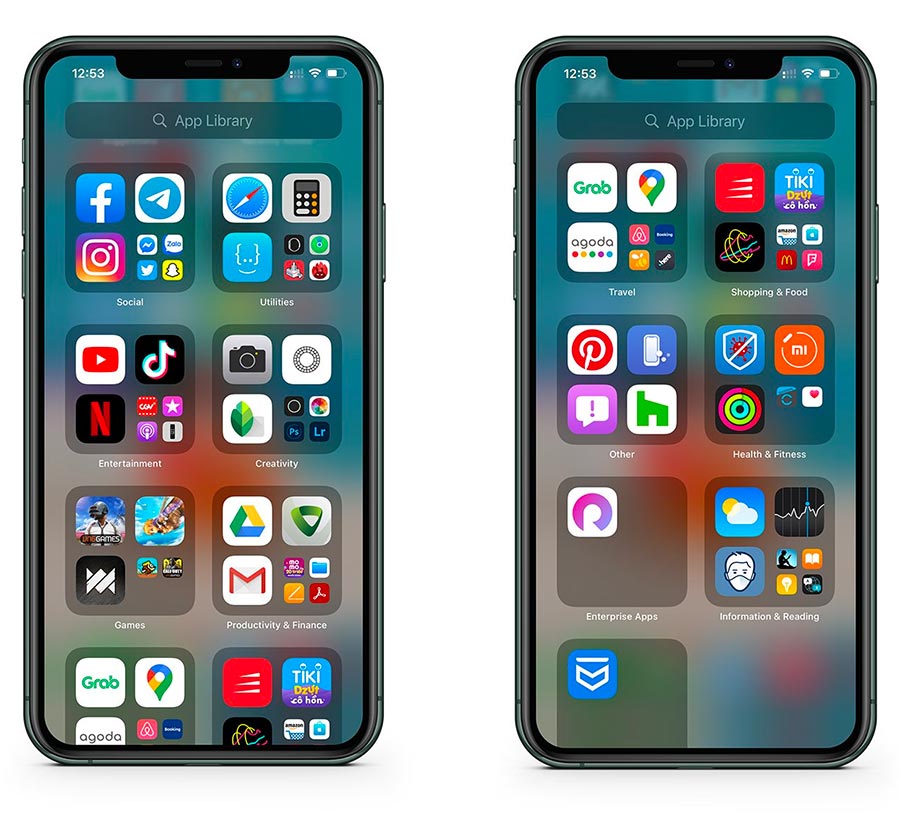 App Libary được tinh chỉnh lại