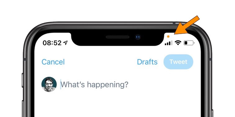iOS 14: Dấu chấm màu cam trên iPhone là gì