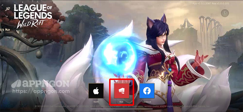 Đăng nhập tài khoản Riot Game