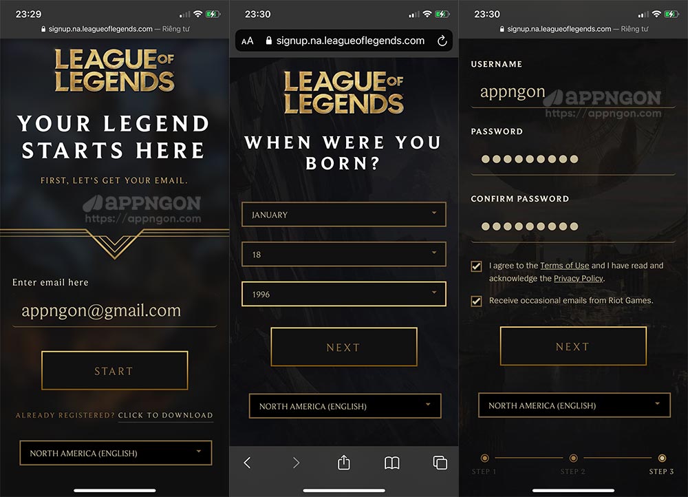 Đăng ký tài khoản Riot Game