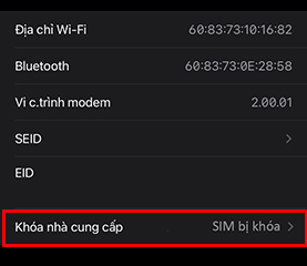 SIM bị khóa là iPhone Lock