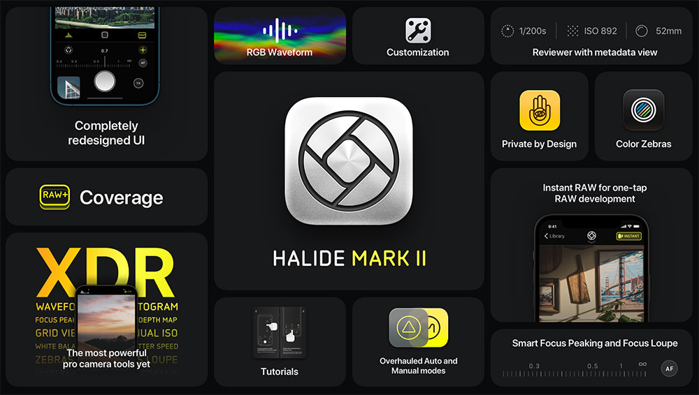 Tính năng có trong Halide Mark II