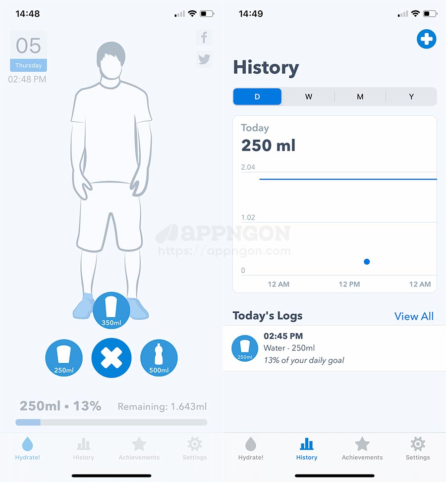 WaterMinder cho iOS