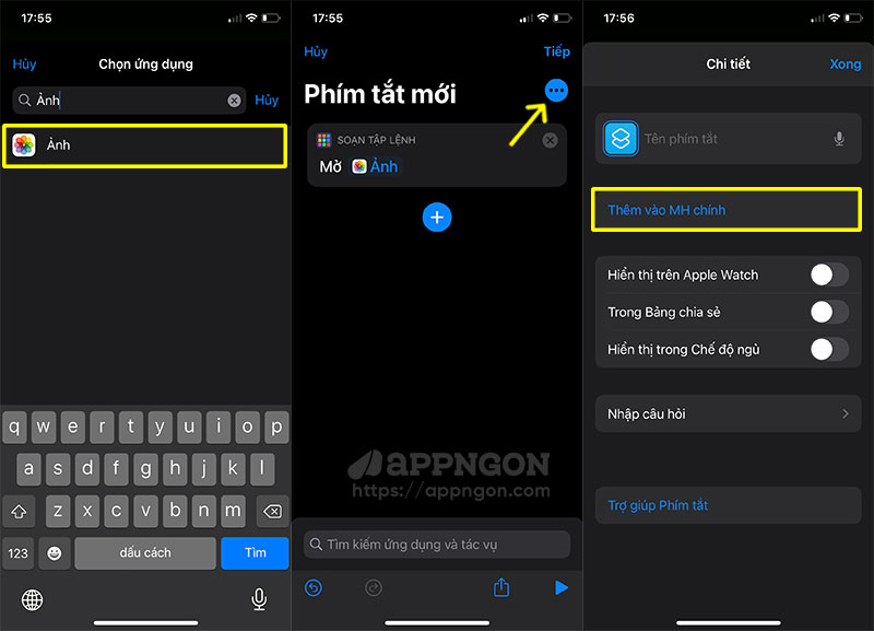 Tìm ứng dụng muốn thay đổi icon