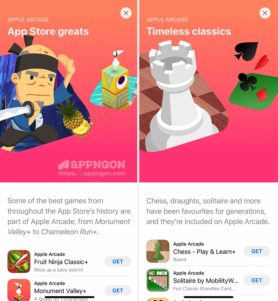 Timeless Classics và App Store Greats