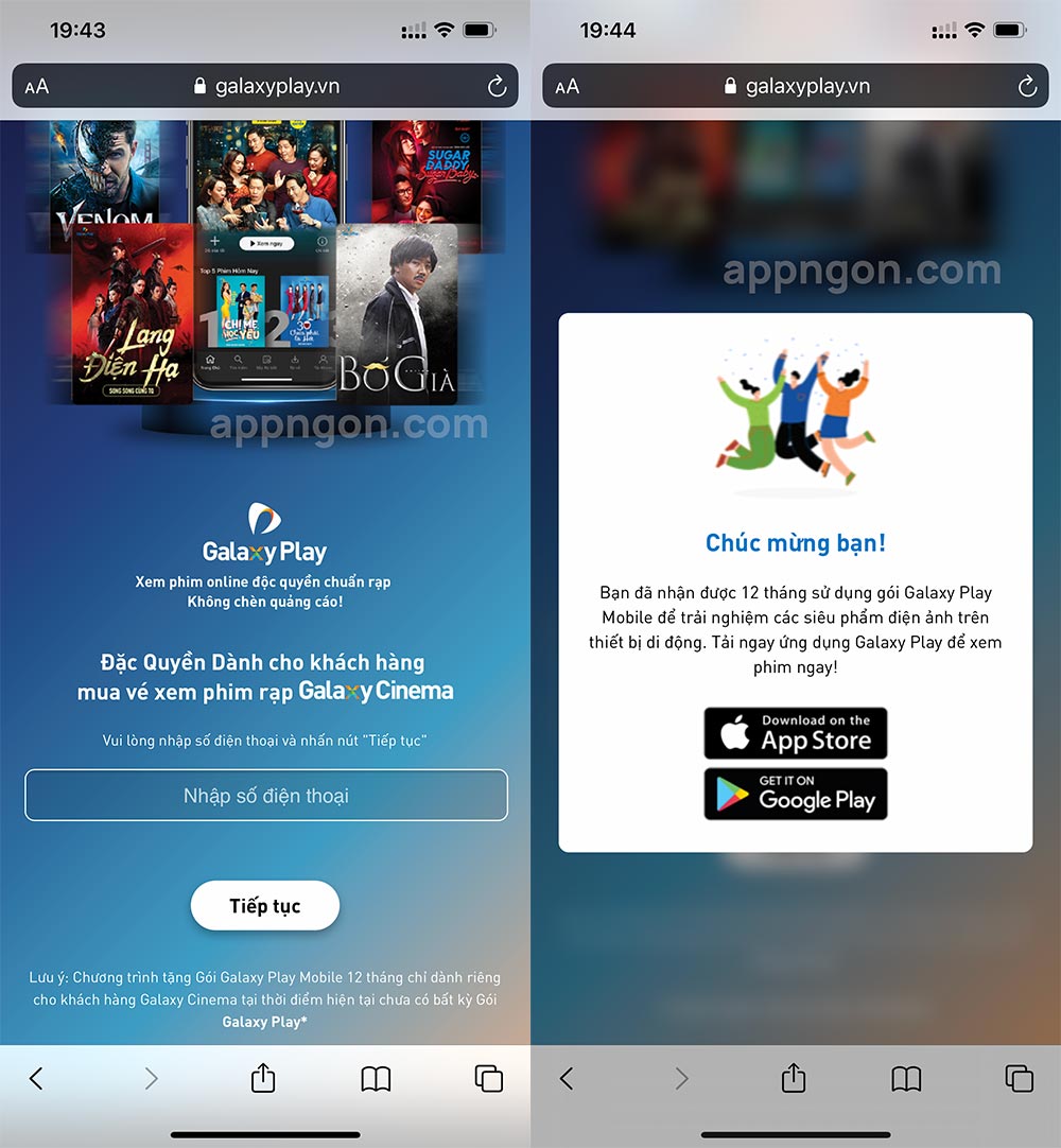 Cách nhận gói Galaxy Play Mobile 12 tháng