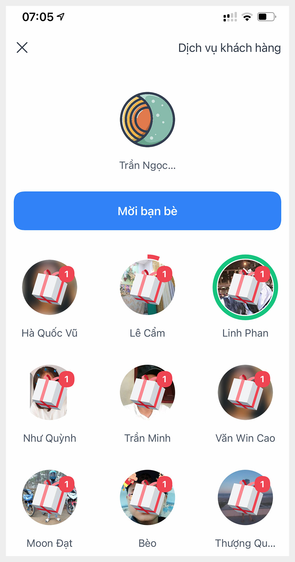 Tham gia vào nhóm đi bộ Toss