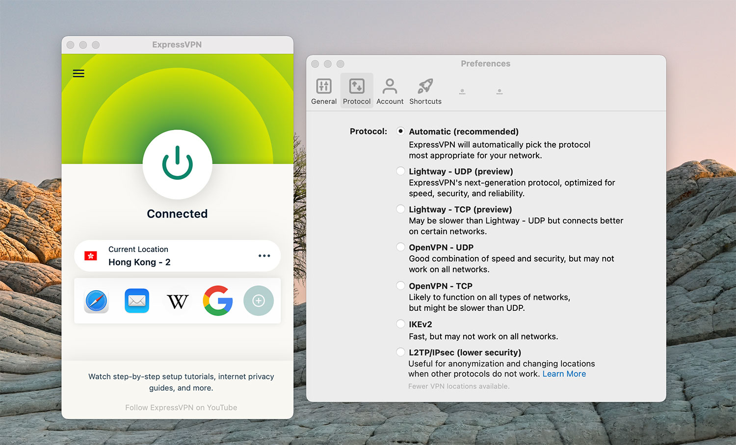 Tính năng nâng cao của ExpressVPN