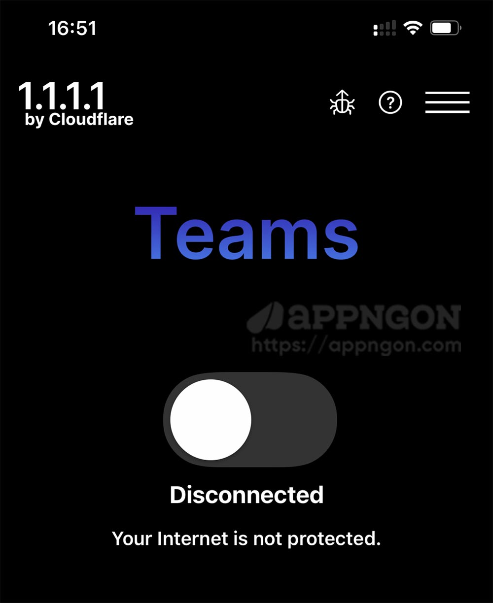 Đăng nhập Cloudflare for Teams thành công