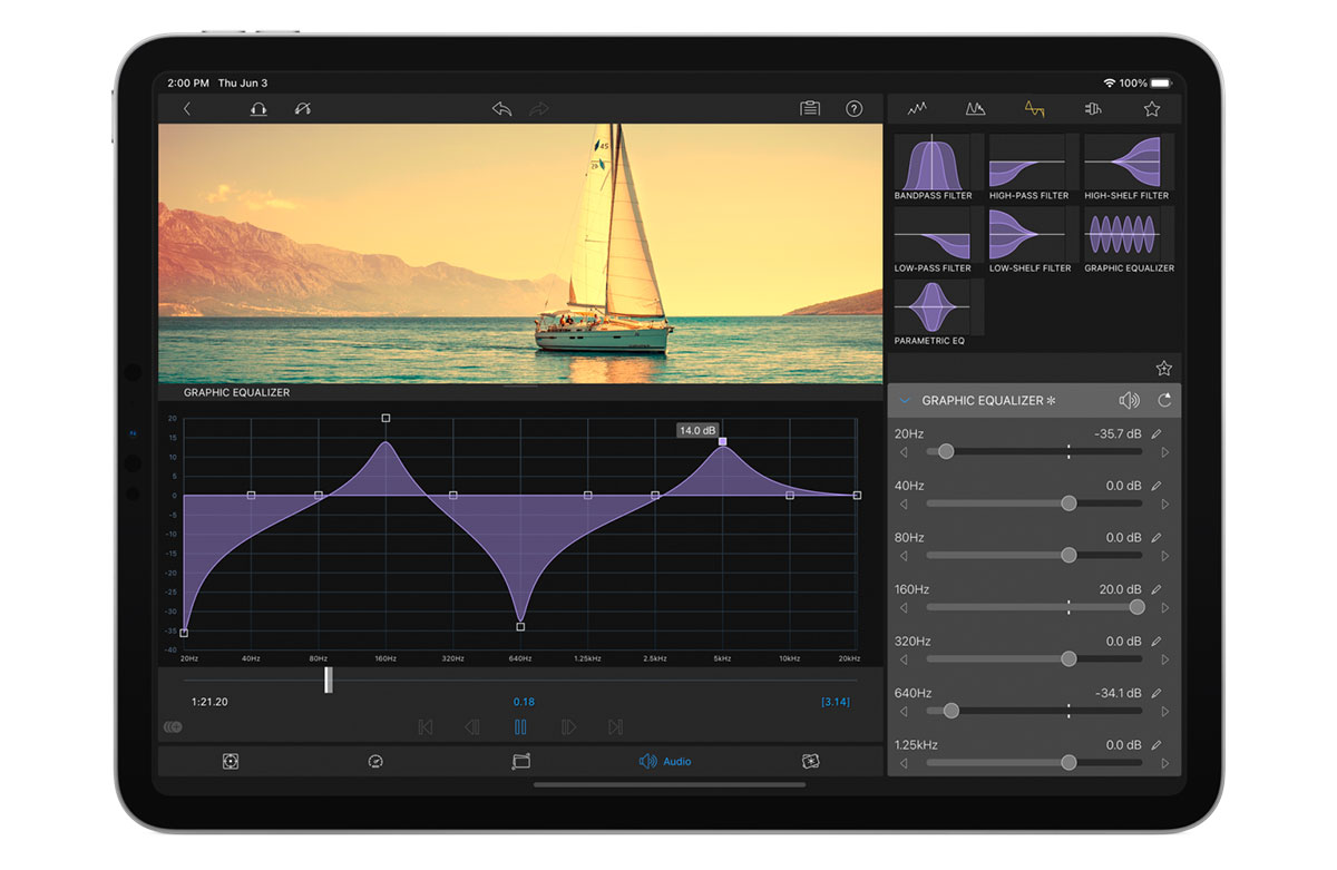 Graphic Equalizer LumaFusion 3.0