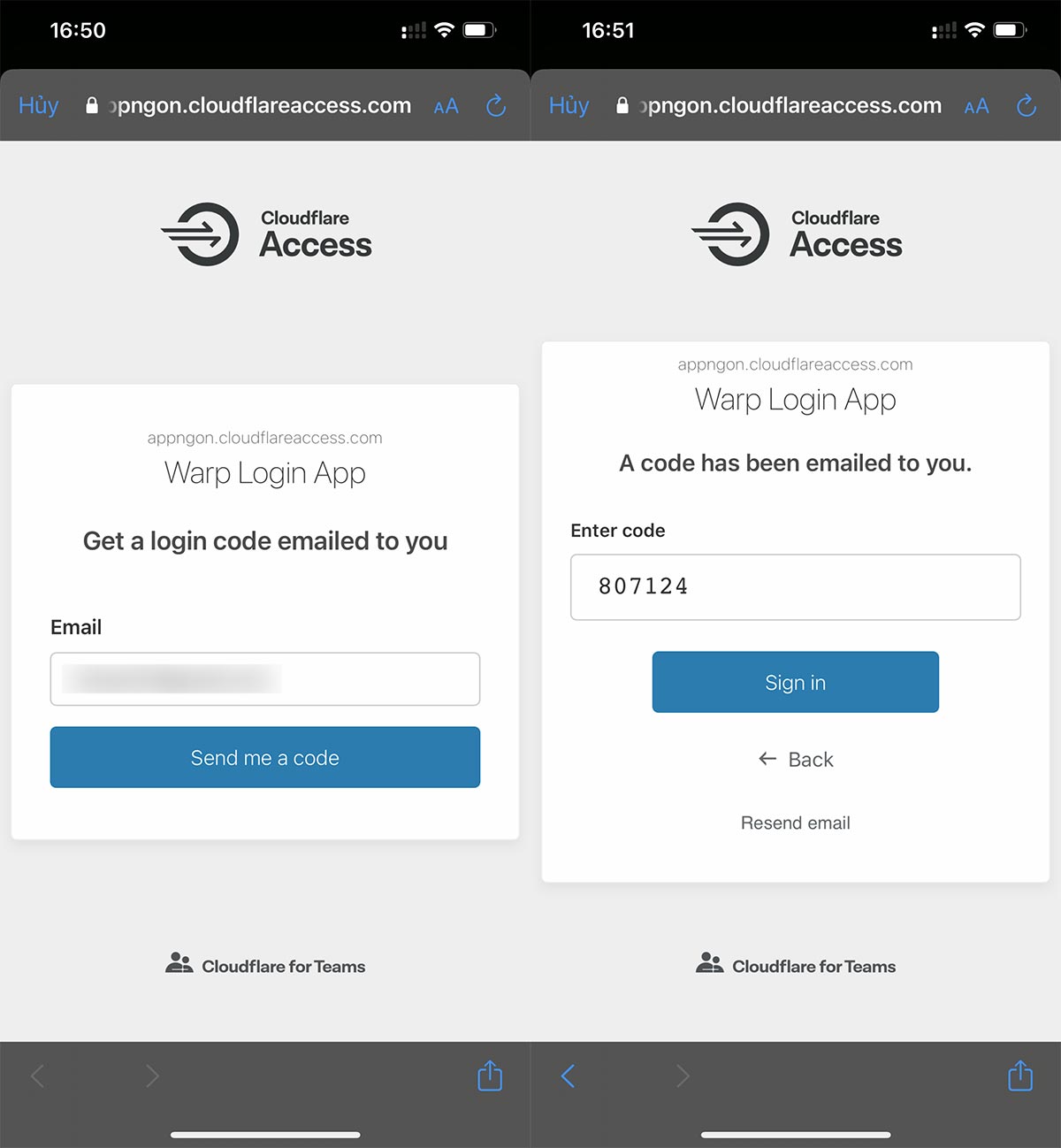 Nhập email để nhận code xác minh