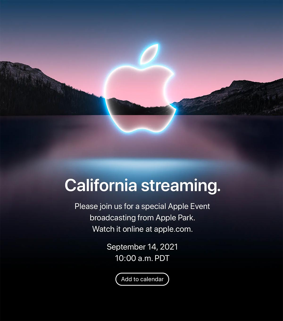 Sự kiện Apple tháng 9 với khẩu hiệu California streaming