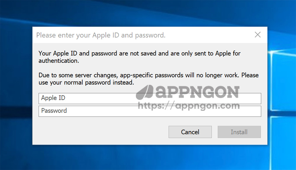 Nhập ID Apple của bạn