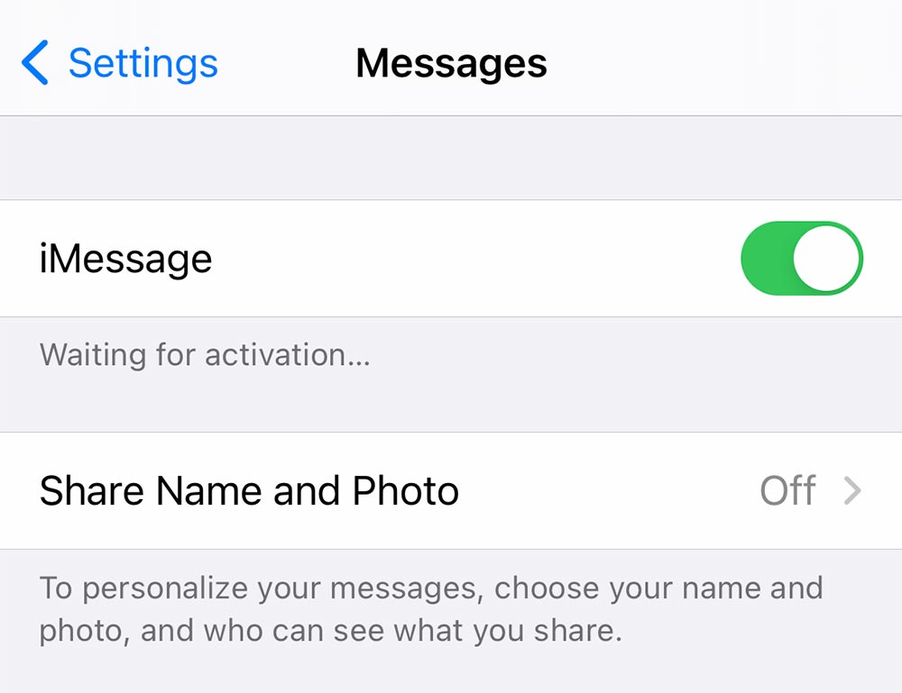 Cách sửa lỗi không kích hoạt được iMessage